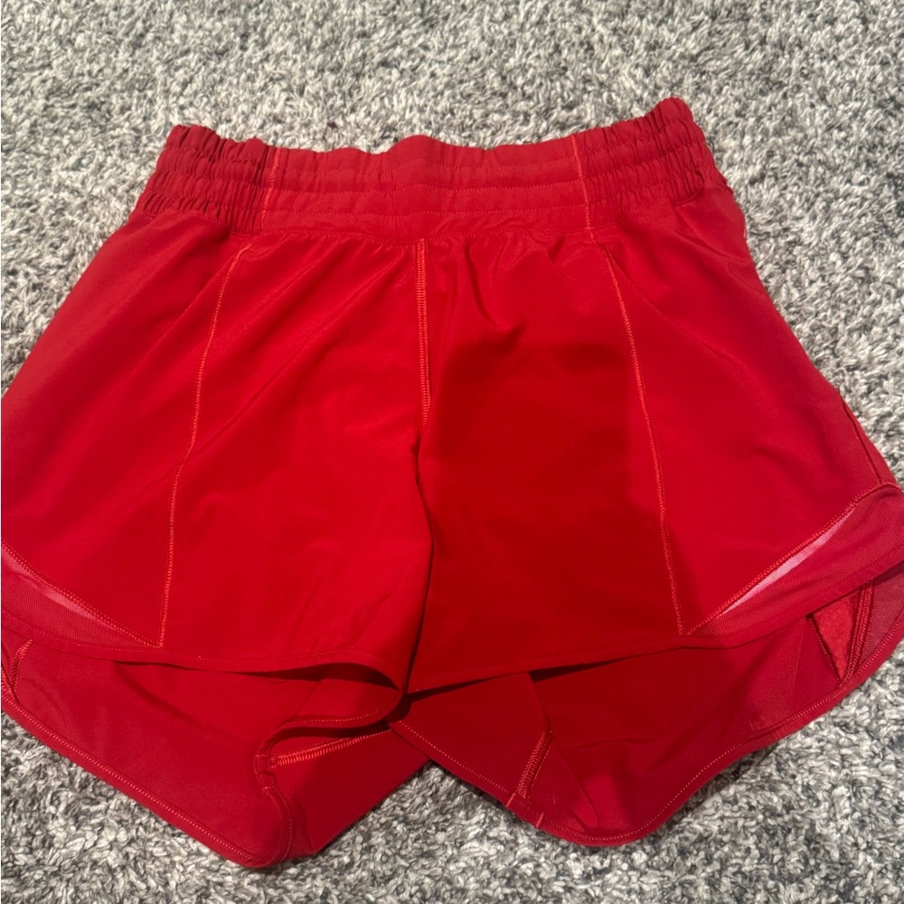 Lululemon Red Athletic Shorts